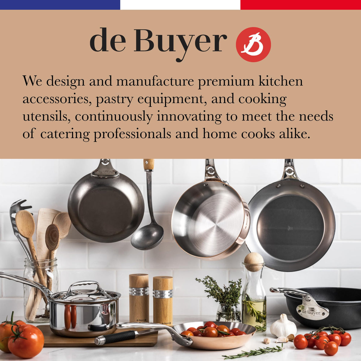 Protective Sleeve for Pan Handle - Heat-Resistant Neoprene - Comfortable Grip by de Buyer – 20_cm, Neoprene, Black, Model 4636.00