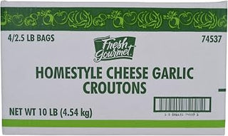 Fresh Gourmet Homestyle Croutons, Cheese & Garlic, 2.5 Pound (Pack of 4)