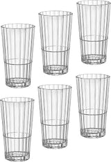 Bormioli Rocco Oxford Bar 16.75 oz. Stackable Cooler Glasses, Clear, Set of 6
