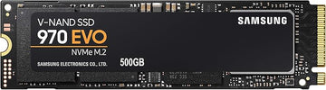 (MZ-V7E500BW) 970 EVO SSD 500GB - M.2 NVMe Interface Internal Solid State Drive with V-NAND Technology, Black/Red