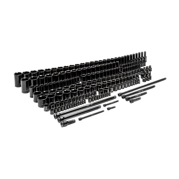 209 Piece SAE/Metric Std/Deep Master Impact Socket Set by GEARWRENCH – 1/4", 3/8", & 1/2" Drive, Chrome Molybdenum Steel, Manganese Phosphate, Model 89072