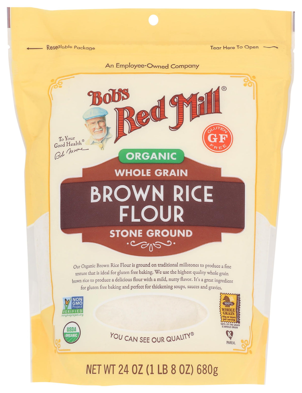 Bob's Red Mill 1.5 Pound (Pack of 1) / Off White Finely Granulated Flour With Brown Specs Throughout. / VO Rice Flour
