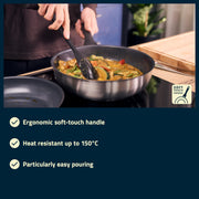 Stream 28 cm Non-Stick Ceramic Induction Frying Pan by HENCKELS – 28 cm, 2.37 liters, Ceramic Stainless Steel, Stainless Steel, Model 1033218