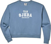 Womens Team OJEDA Lifetime Member Family Last Name Comfort Colors Crop Sweatshirt
