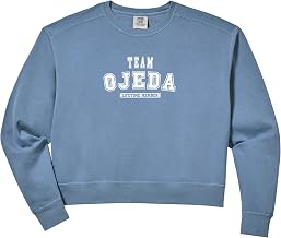 Womens Team OJEDA Lifetime Member Family Last Name Comfort Colors Crop Sweatshirt