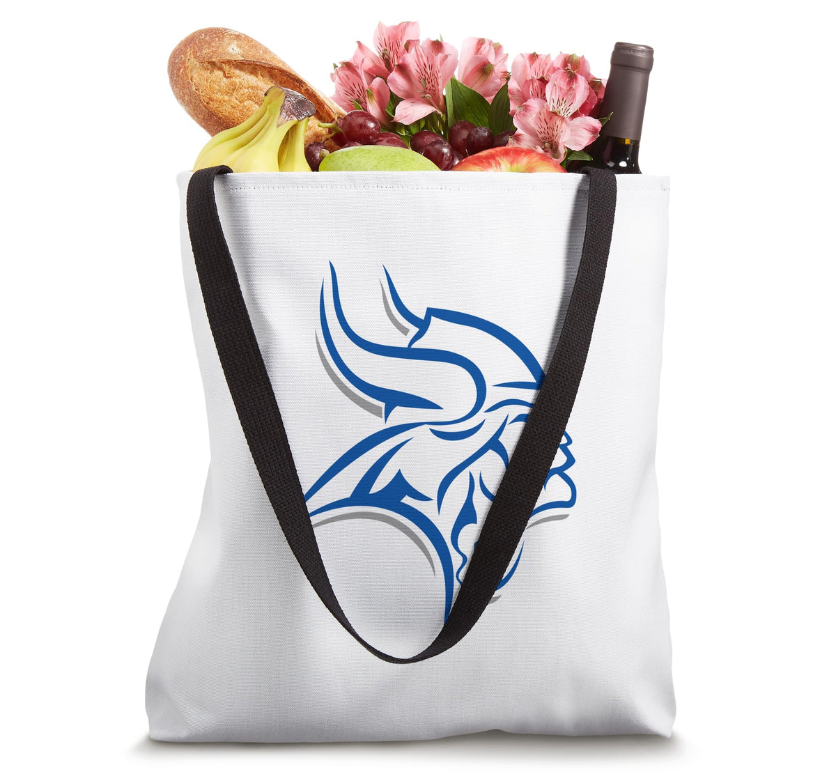 Curtis Vikings Tote Bag by Curtis, University Place, WA 98466 – 16 inches, White