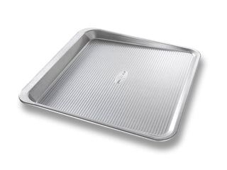 Bakeware Easy Slide Non Stick Cookie Sheet Pan by USA Pan – 14 x 14 x 1", Aluminized Steel, Model 10205MC-6