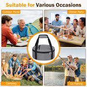 MIAOJIE Insulated Round Food Carrier, Single Layer, Gray
