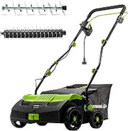 Earthwise DT71613AA 13-Amp 16-Inch Dethatcher, Scarifier & Bag