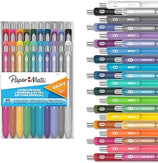 Paper Mate InkJoy Gel Pens Ultimate Pack, Retractable, Featuring Classic, Bright!, and Metallic Inks, Assorted Colors, 30 Count - Writing, Note-Taking, Teacher Supplies, Back to School