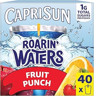 Capri Sun Roarin' Waters, 40 ct Fruit Punch, 4 Boxes of 10 Pouches