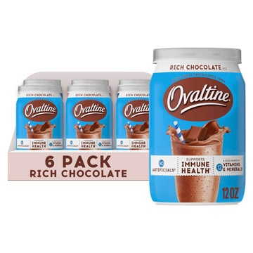 Nestle Rich Chocolate Milk Flavoring by Ovaltine – 12 Ounce (Pack of 6), Pack of 6, Model 28000245849