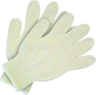 MCR Safety 9506S Heavy Weight Cotton/Polyester 7 Gauge Hemmed Gloves, Small