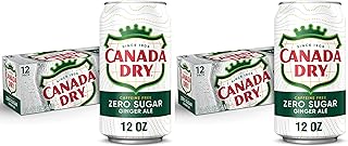 Canada Dry Zero Sugar Ginger Ale | 12 fl. oz. Cans | 12 Pack | Pack of 2