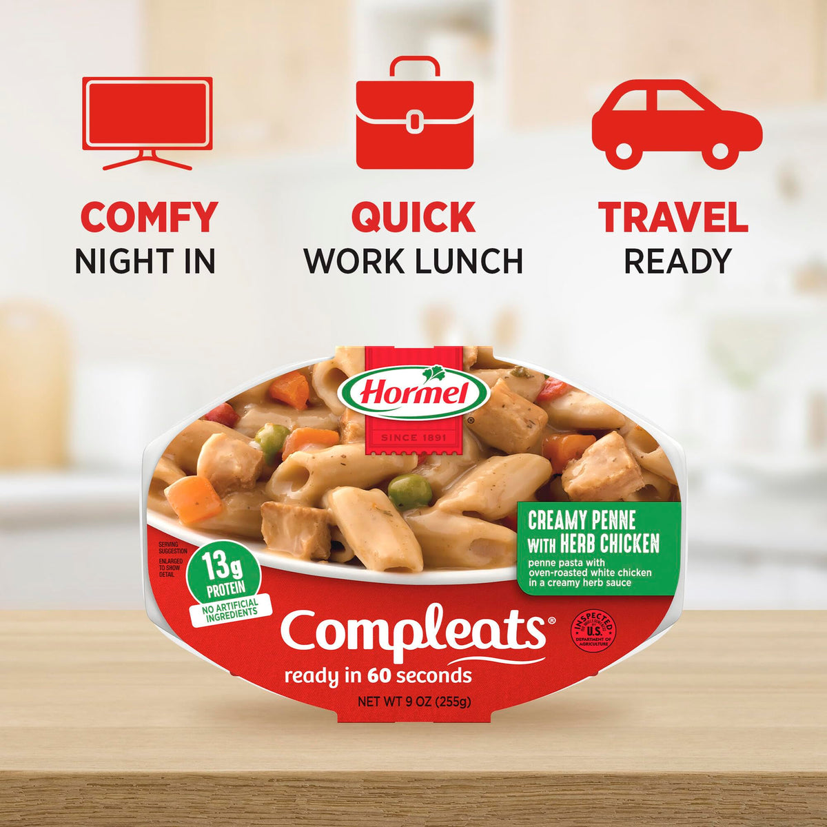HORMEL COMPLEATS Italian Chicken and Penne / 9 Ounce (Pack of 6) / 6 Penne