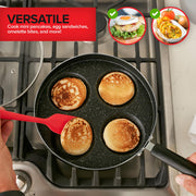 4-Cup Nonstick Egg Frying Pan with Lid by Modern Innovations – 4-Cup, 4.0 cups, Aluminium Alloy