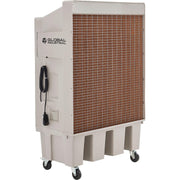 30" Diameter Portable Evaporative Cooler with LCD Display by Global Industrial – 27.5 inches x 44 inches x 65 inches, Plastic, Gray, Model 293131