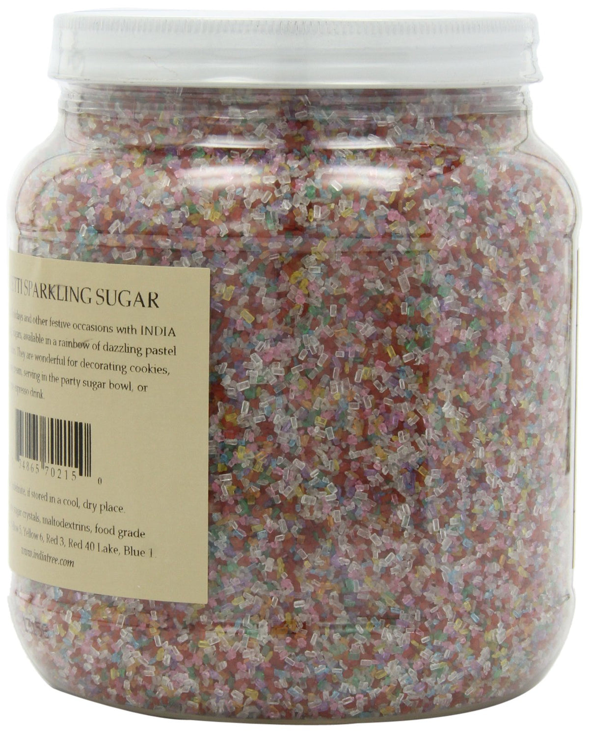 Confetti Sparkling Sugar by India Tree – 3.4 Pound (Pack of 2), White, Pack of 2, Model 70215