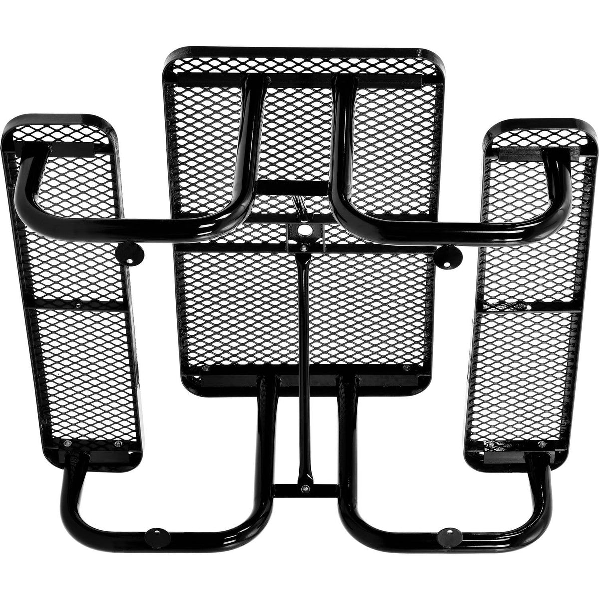 4 L Rectangular Picnic Table by Global Industrial – 48"W x 62"L x 29.5"H, Steel, Black, Model 695485BK