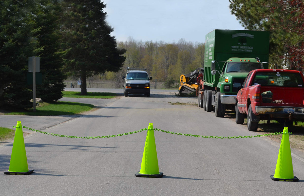 Mr. Chain 25 Feet / Safety Green / Industrial Chain Barriers