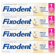 Pure Strength Secure Denture Adhesive 2.4oz (Pack of 4) by Fixodent – 2.4oz (Pack of 4), Polyvinyl Acetate (PVA), White, Pack of 4, Model FIXODENT-PURE-STRENGTH-4PACK