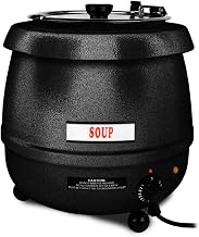 Thunder Group Excellanté 10.50-Quart Stainless Steel Soup Warmer, Black