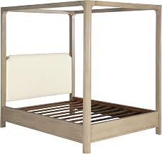Coaster Home Furnishings - Solano - Wood - Canopy Bed with Arched Posts, Upholstered Headboard and Platform Panel Base - Bedroom - Queen Size - Weathered Mango - 222520Q