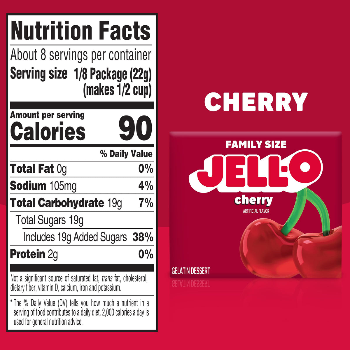 Cherry Gelatin Dessert Mix by Jell-O – 6 Ounce (Pack of 3), Red, Pack of 3, Model 4300020053