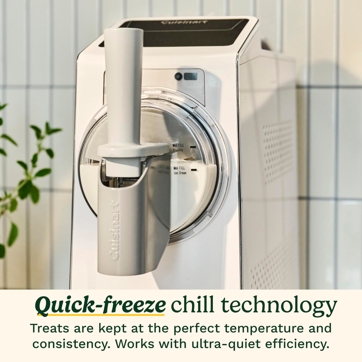 6-in-1 Slushy & Soft-Serve Maker by Cuisinart – Medium, 1.7 quarts, Plastic, White, Model ICE-200