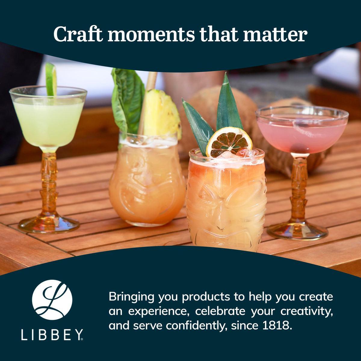 Libbey Tiki Rocks White / 13 Ounces / Tiki Old Fashioned Glasses