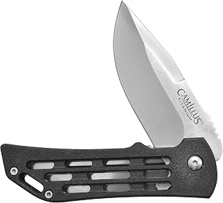 Knives Camillus Dominator II 7inch EDC Black Handle Folding Knife, Titanium Bonded 3inch Blade , Camping/Hunting, Black