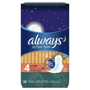 Pads Ultra Thin Size 4-28 Count Overnight (3 Pack) by Always – overnight, Pack of 3, Model 30662