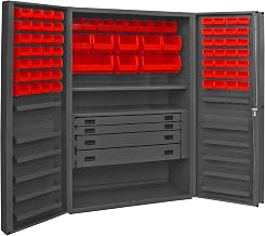 Durham DCBDLP724RDR-1795 Bin Cabinet, 72" Overall Height, 48" Overall Width, Total Number of Bins 72