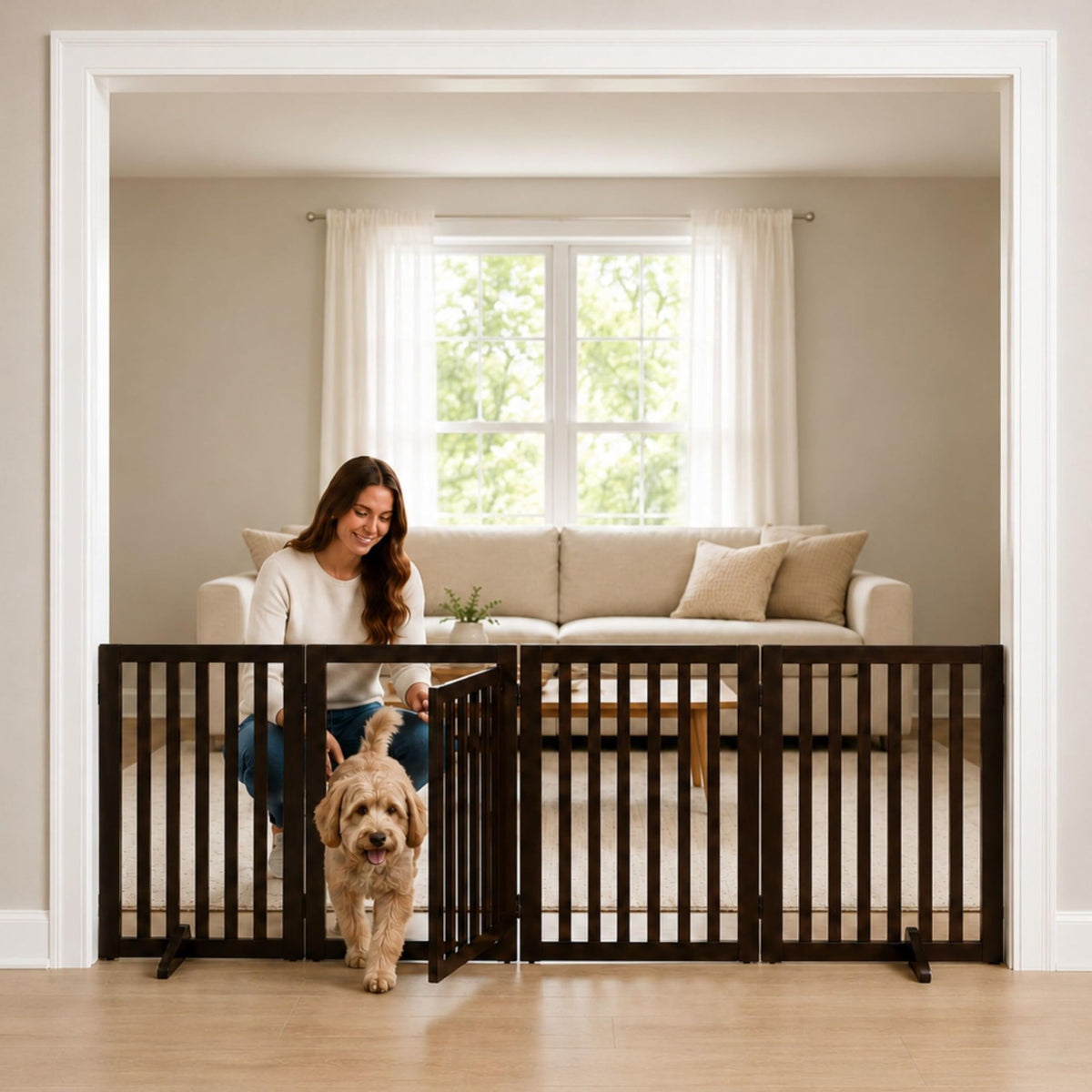 TRIXIE Brown / Max Width 81" / Classic Door & Stair Gates