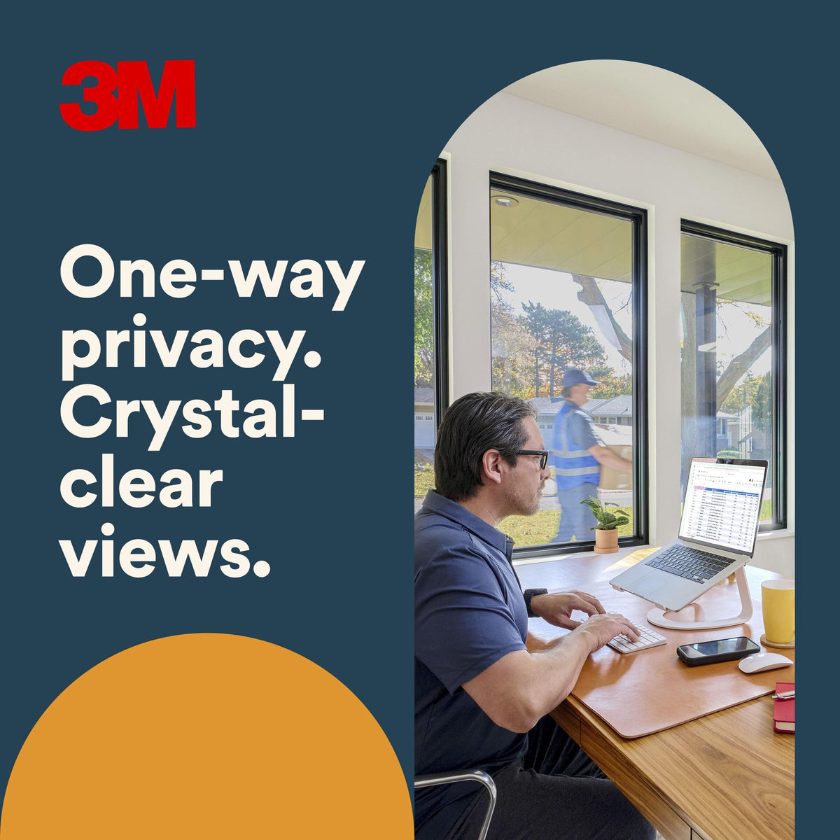 Sun Control Window Film Solar Privacy by 3M – 3 ft x 5 ft, Privacy, Model 313X5SCP-4