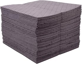 Global Industrial Universal Sorbent Pads, Heavyweight, 15"W x 18"L, Gray