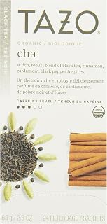 TAZO Organic Chai - 149904, Black Tea-24 Tea Bags-2.3oz/65g