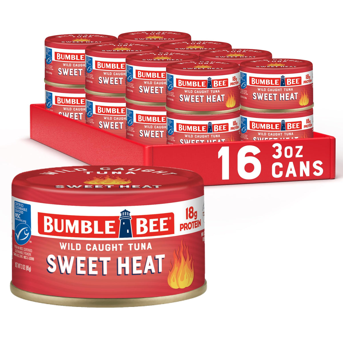 Bumble Bee Sweet Heat / 3 Ounce (Pack of 16) / 16 Tuna Fish