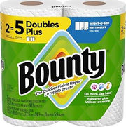 Bounty Paper Towels Select-A-Size, White, 2 Double Plus Rolls = 5 Regular Rolls