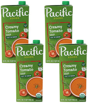 Organic Creamy Light in Sodium Tomato Soup by Pacific Foods – 32 Fl Oz (Pack of 4), Pack of 4