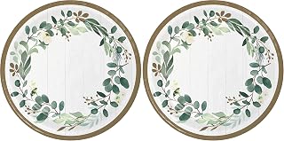 Creative Converting Eucalyptus Paper Plates, 8 ct, Multicolor (Pack of 2)