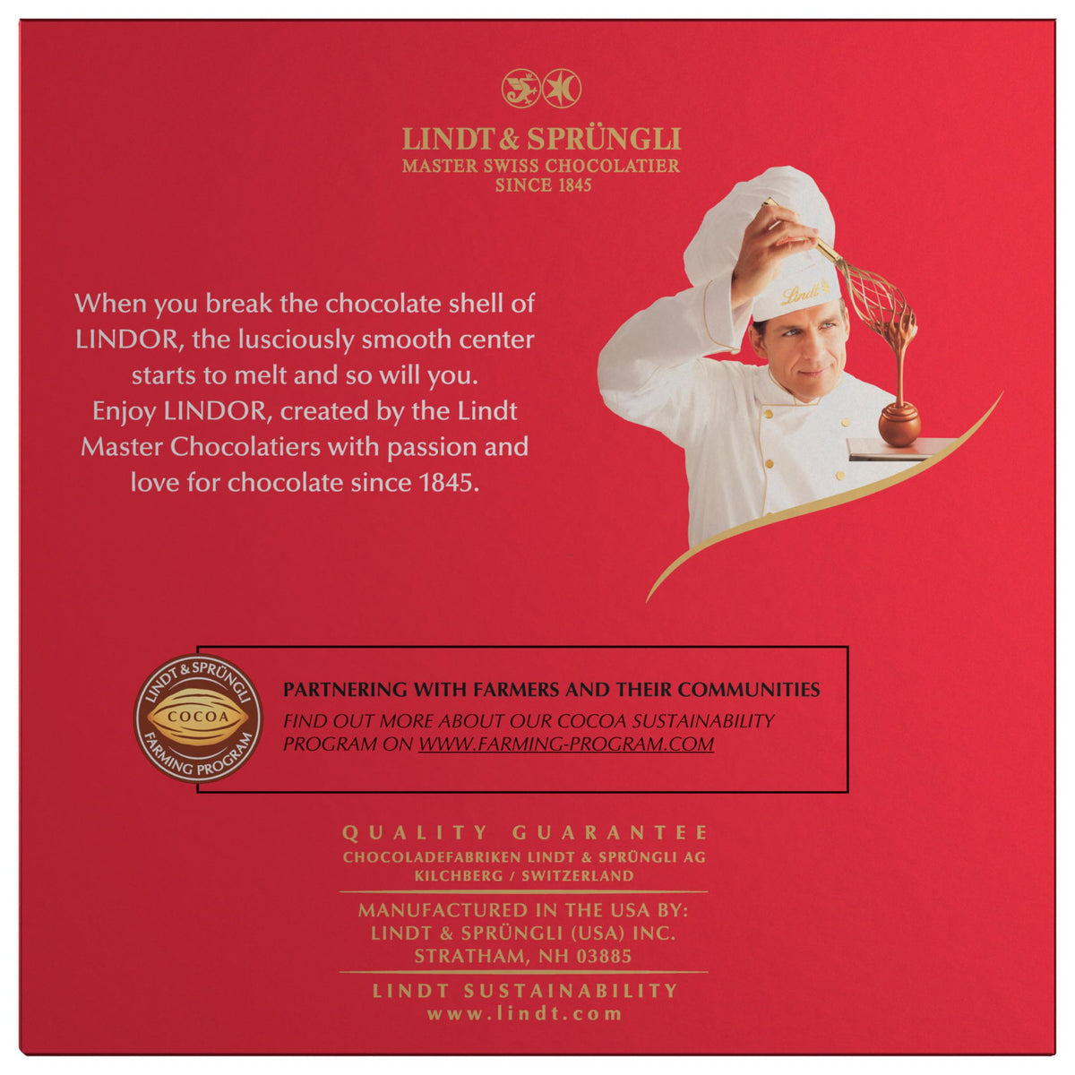 Lindt Milk Chocolate / 38 Ounce (Pack of 1) / Gift Box Assortment Boxes