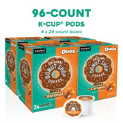 Duos Nutty + Caramel Keurig Single-Serve K-Cup Pods by The Original Donut Shop – 24 Count (Pack of 8), Model The Original Donut Shop Duos