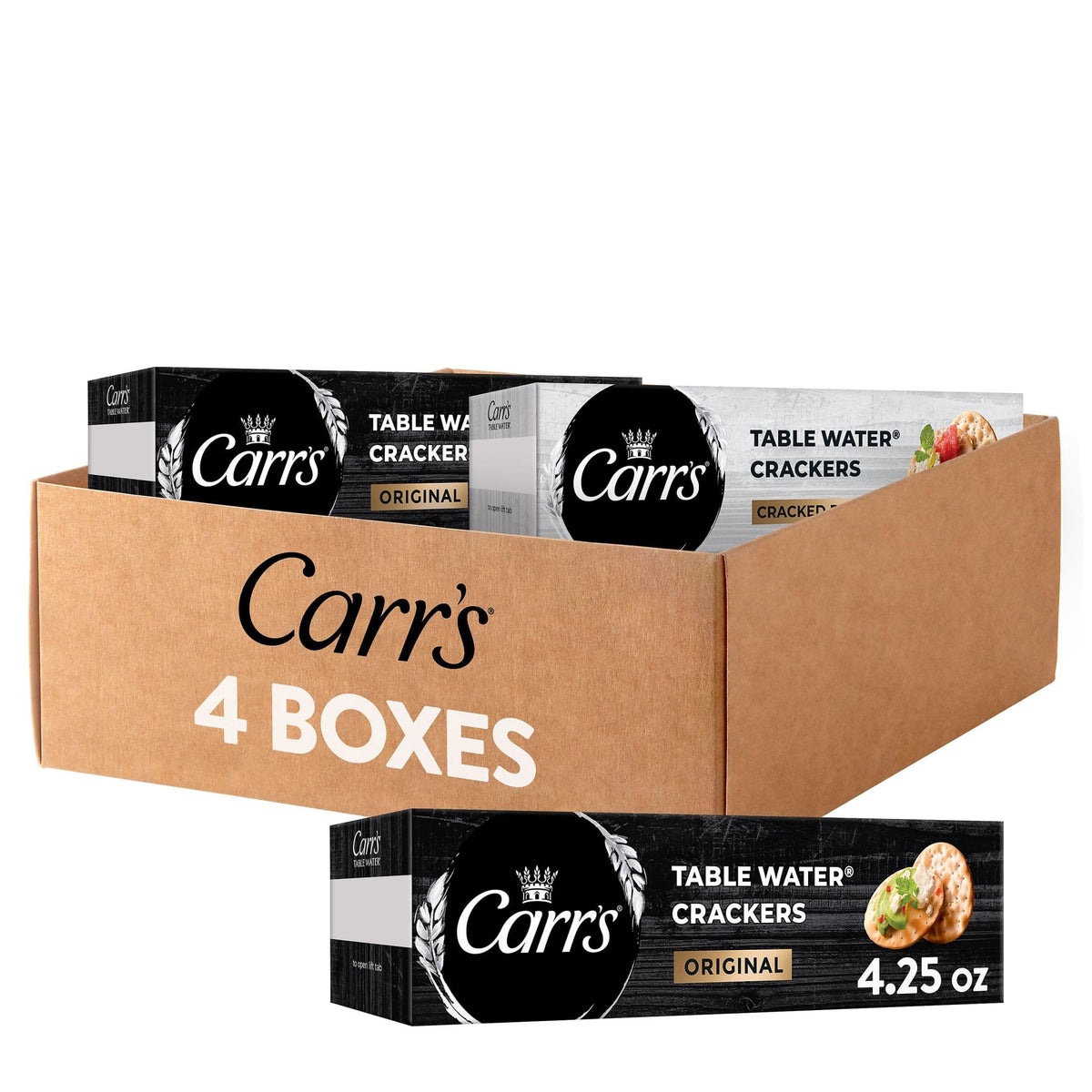Carr's 2-Flavor Variety / 4.25 Ounce (Pack of 4) / 4 Water