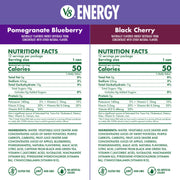 Energy Black Cherry and Pomegranate Blueberry Energy Drinks by V8 – Pack of 24 (8 Fl Oz), Variety Pack, Black Cherry & Pomegranate Blueberry, Model 200000027238