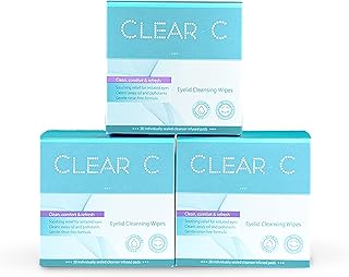 Diamond Wipes Clear C Pre-Moistened Eyelid Cleaning Wipes, 3 Boxes Of 30