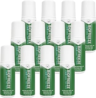 Biofreeze Pain Relief Roll On, Colorless Menthol Gel, 3 FL OZ (12 pack)
