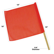 National Marker SAF-T-Flag - Red/Orange by NMC – 18 inches x 18 inches with a 30-inch handle, Plastic, Red/Orange, Model STF1