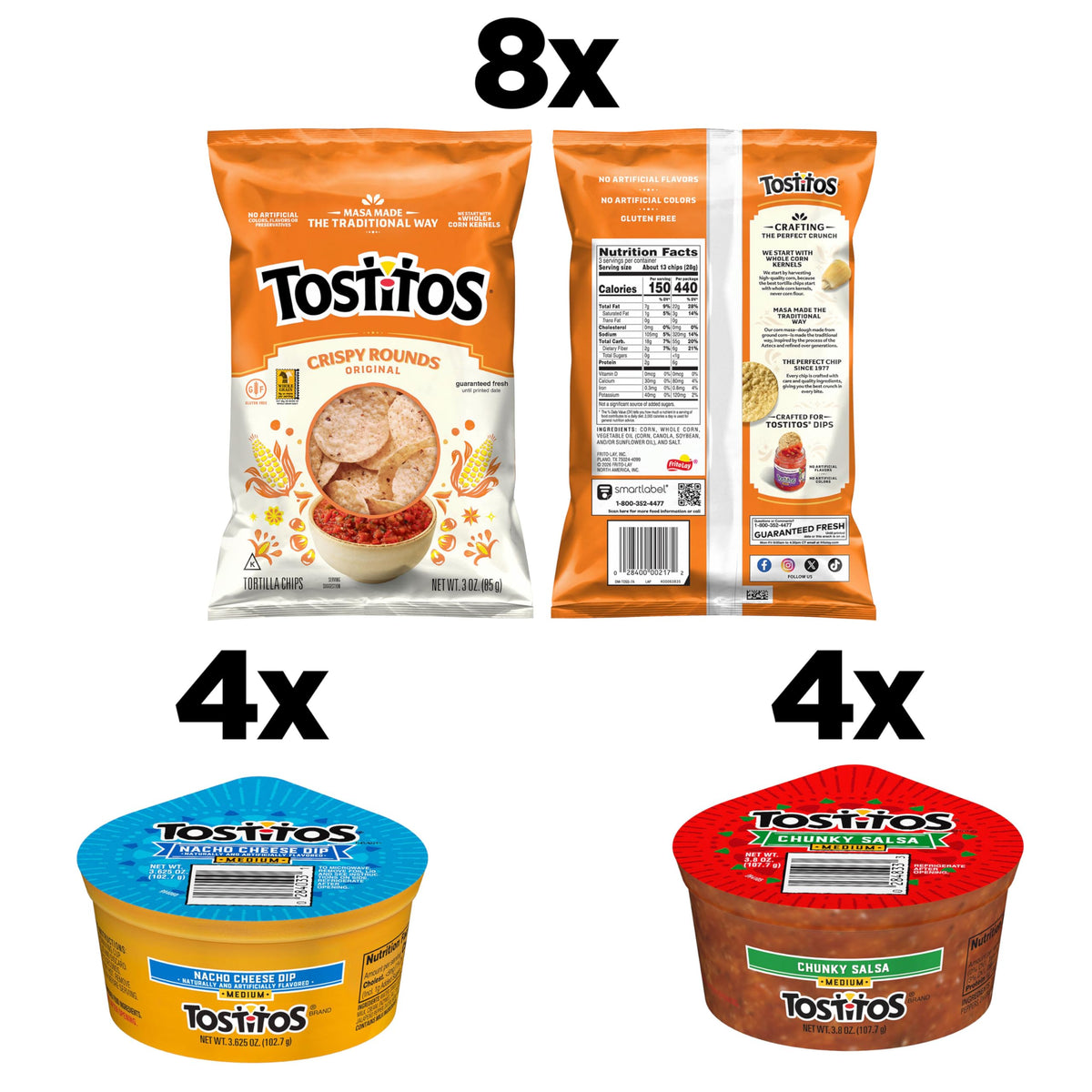 Tostitos Chip and Dip Pack / 1 Count (Pack of 16) / 16 Count Processed Cheese