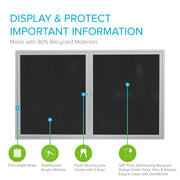 Ghent 36" x 48" / Black / 2-Door Message Boards & Signs